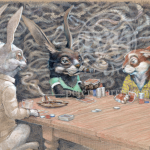 Rabbits at Cards