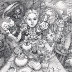 Alice's Tea Party, graphite
