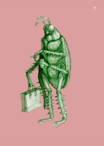 Framed The Roach (on Pink, Blue, Orange)