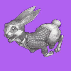 Framed Running Rabbit Still