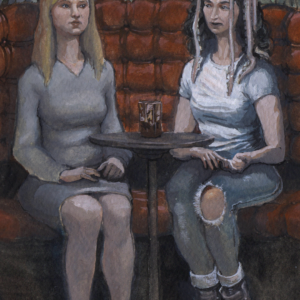Framed Two Girls Looking at Each Other