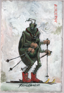 Roach on Skis